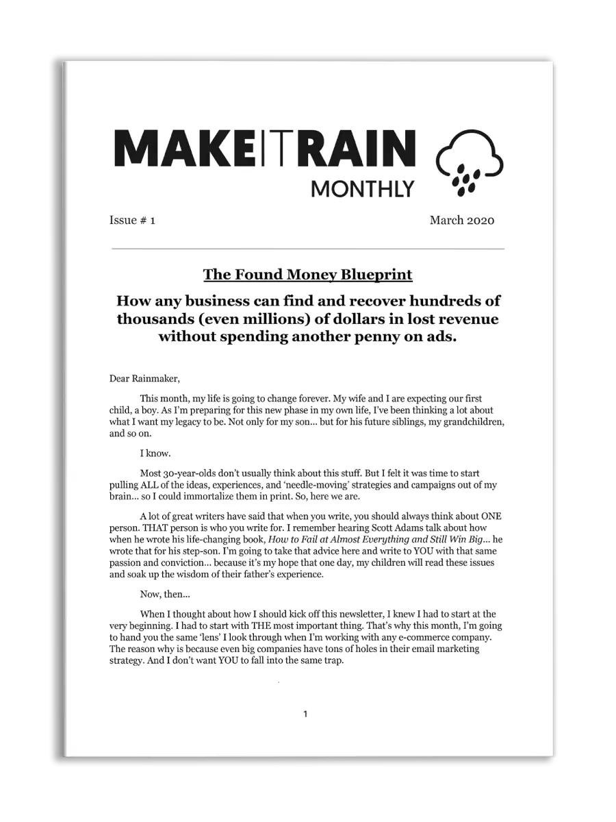 Make It Rain Monthly - Print Newsletter