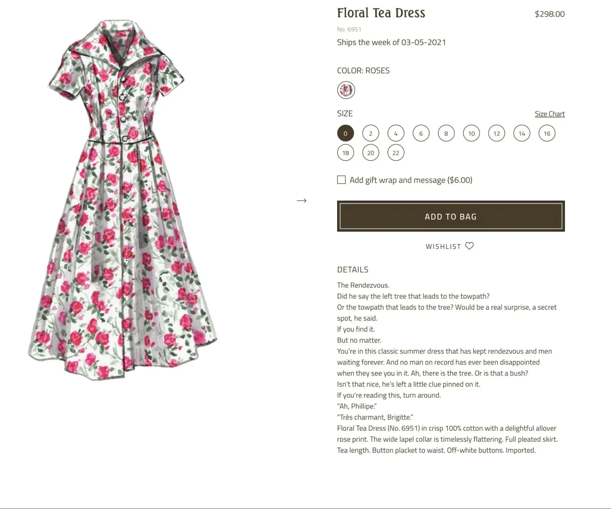 Product Description For A Dress